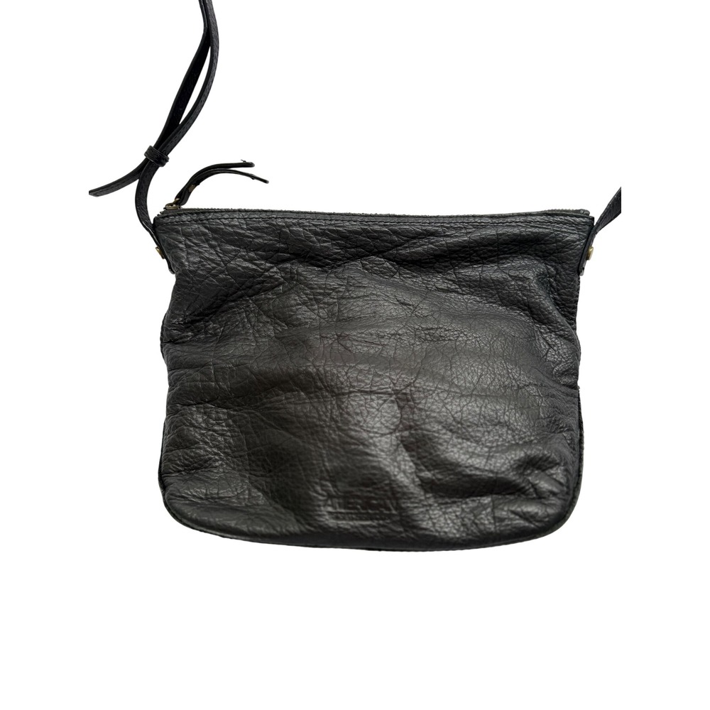 American Leather Co. Black Soft Pebble Leather Slouchy Crossbody Bag